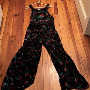 Xhilaration NWT holiday velvet jumpsuit